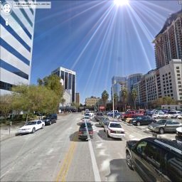 Degraded street view sample